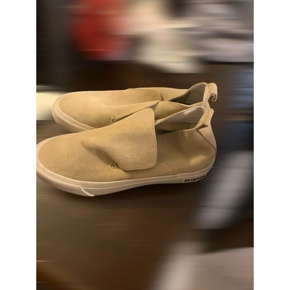 SEAVEES SEA VEES Huntington Women's‎ Suede Cream New No Tag Size 9.5